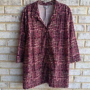 Catherine's 3/4 Sleeve Button Up Collared The Timeless Blouse Women's Size 2X